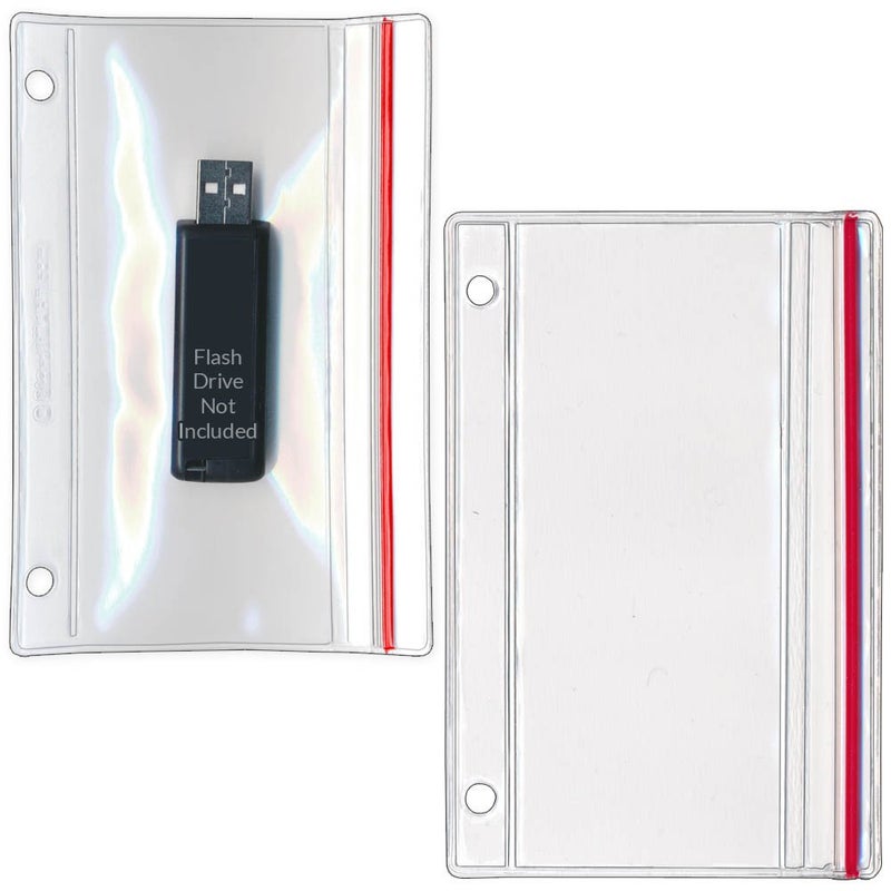 STORE SMART StoreSMART - Flash Drive Zipper Case for 3-Ring Binders - 25-Pack - Vinyl Plastic - R1831-FLASH25 - Made in USA - Image 1